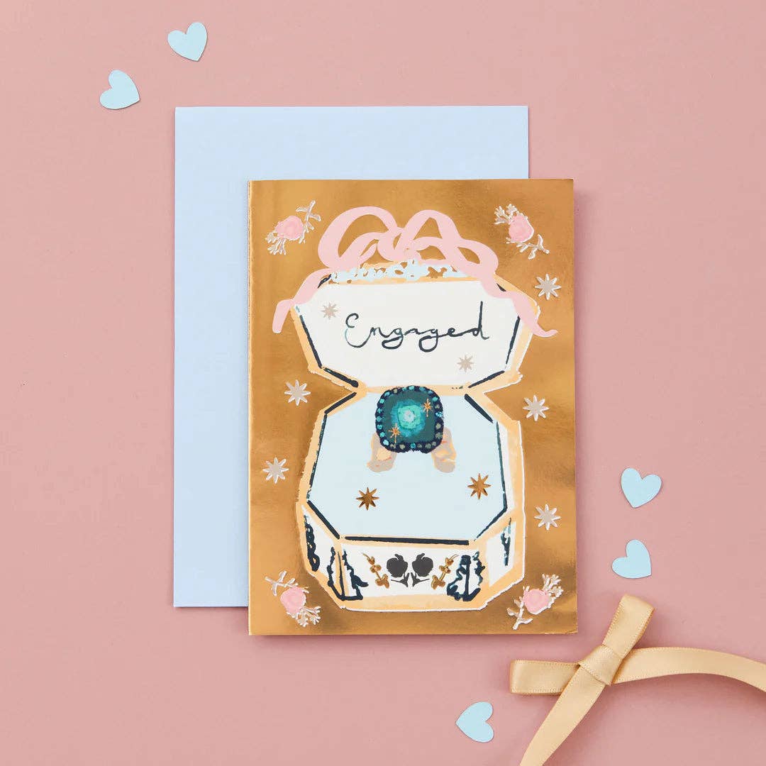 Vintage Engagement Card