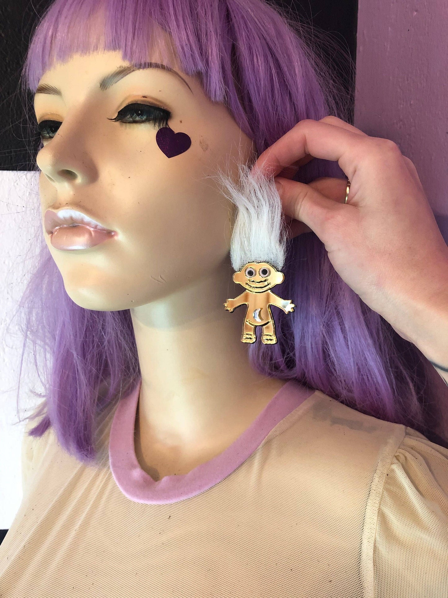 Blue Troll Earrings
