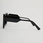 Black Chunky Geometric Sunglasses