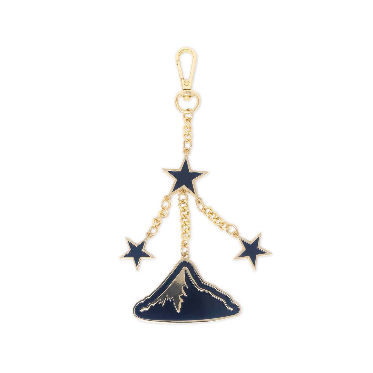 Enamel Bag Charm, Mountains and Stars