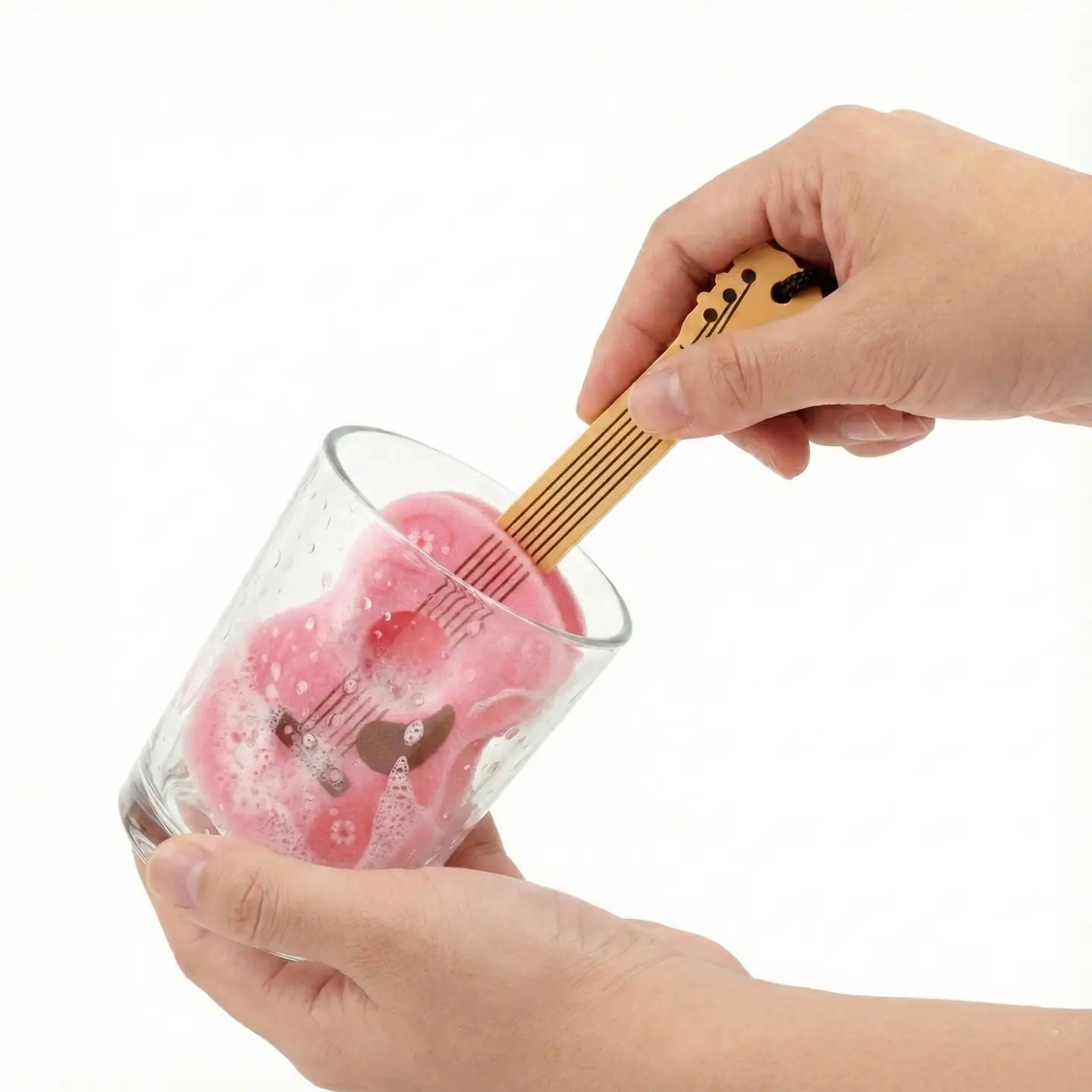 Dolly Parton Pink Guitar Bottle Brush Long-Handle Sponge