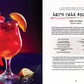 Red cocktail with an orange slice on a dark surface, next to text "Let's Talk About Sex"
