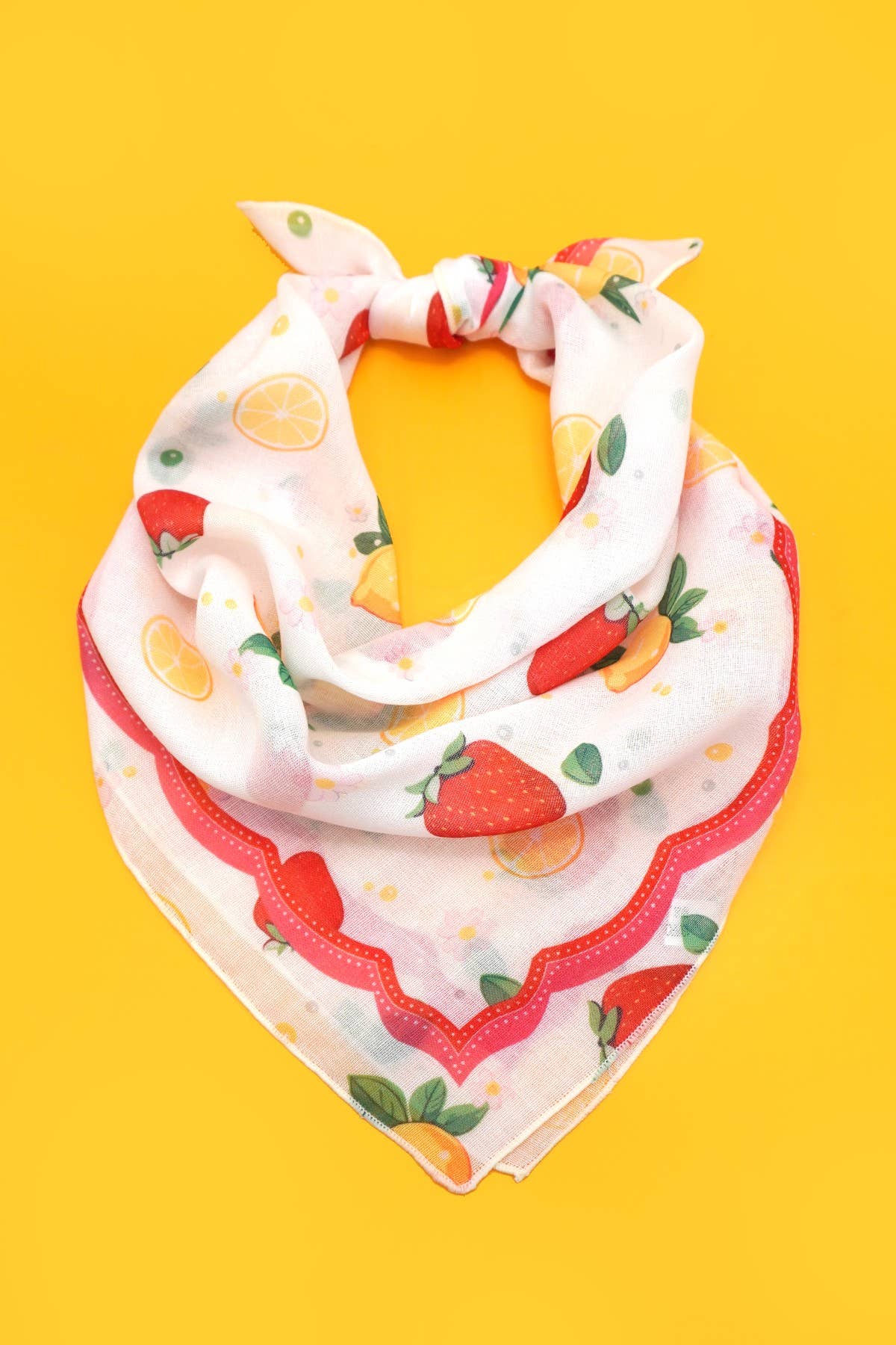 Strawberry Fruit Silk Scarf