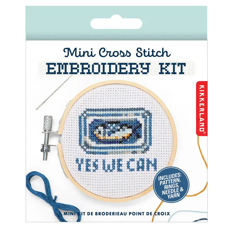 Mini Cross Stitch Embroidery Kits from Kikkerland