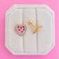 Vintage Heart Cake Stud Earrings