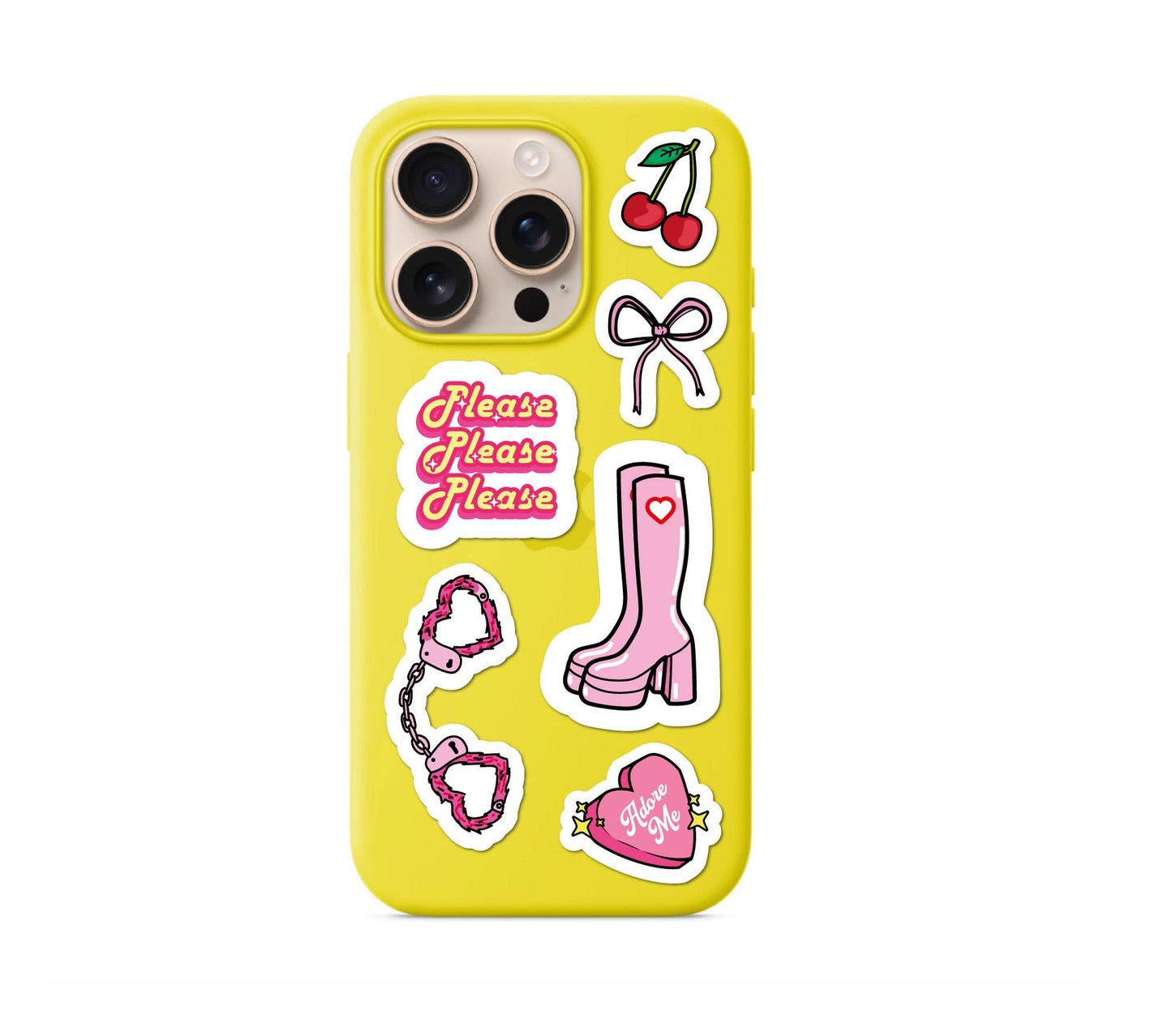 Pop Girl Pink Yellow Sticker Sheet