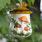 Merry Mushroom-Inspired 70s Hand-Painted Christmas Ornament – Retro Kitchen Decor