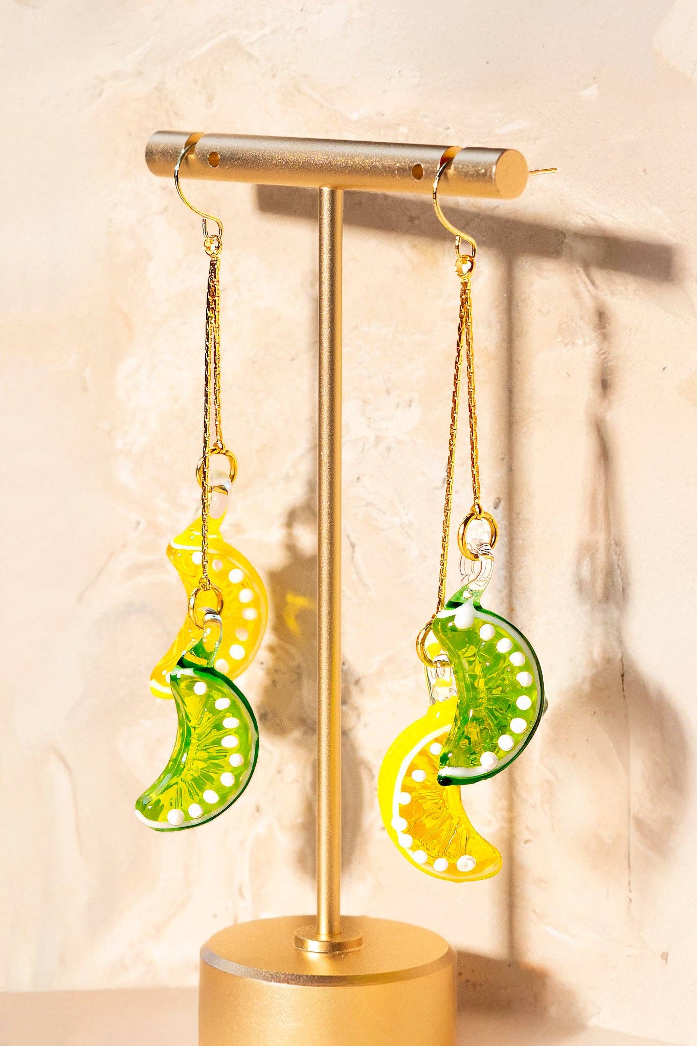 Lemon Lime Earrings - 18K Gold Plated
