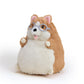 Plush toy corgi dog with glasses on a white background