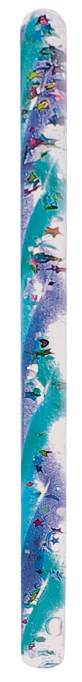 Nostalgic glitter wand with colorful abstract design