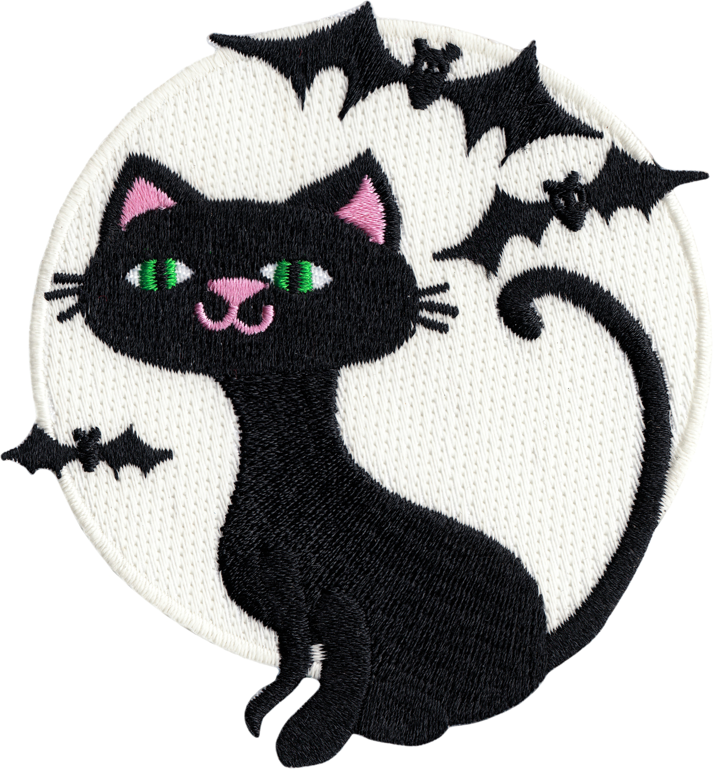 Patch - Cat - With Bats On Glow In The Dark Moon