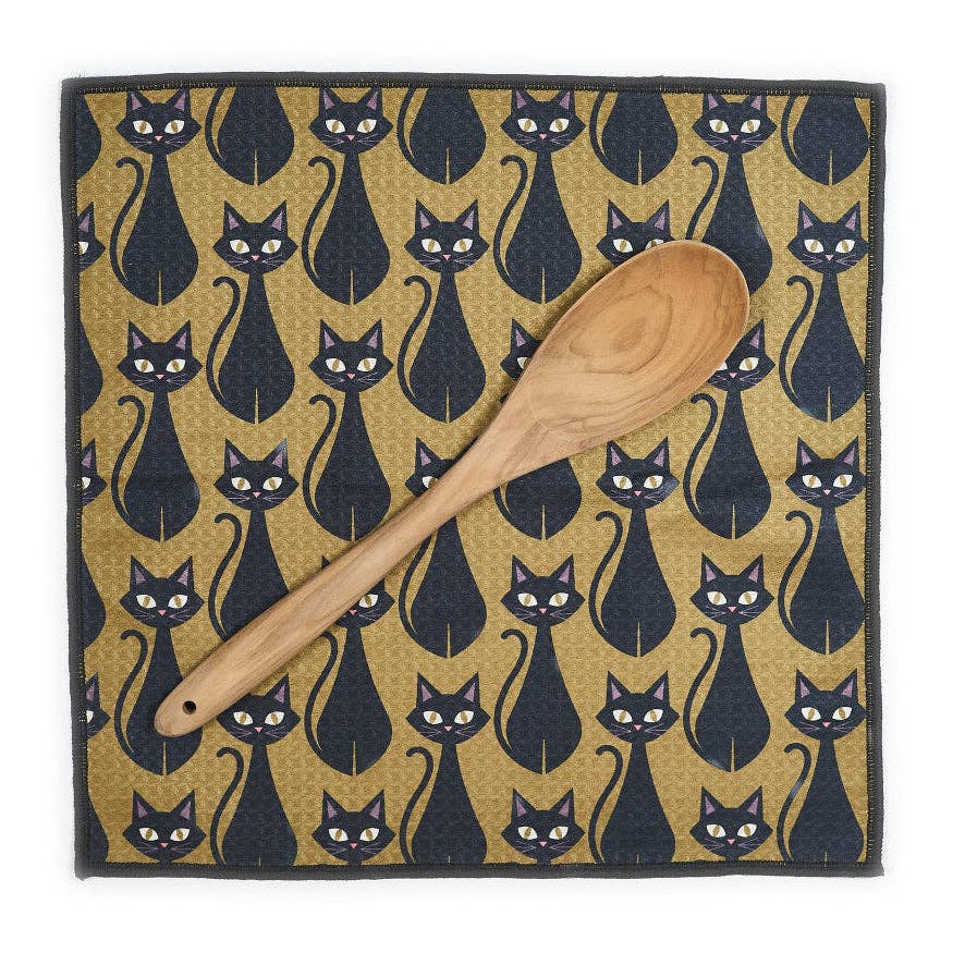 Black Cat Mighty Mini Towel (Set of 3) Reversible