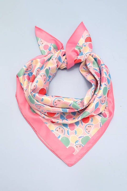 Assorted Fruit Silky Scarf