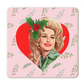 Holly Dolly Christmas Coaster