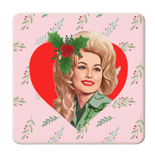 Holly Dolly Christmas Coaster
