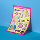 Pop Girl Pink Yellow Sticker Sheet