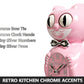 Retro Pink Kitchen Edition Kit-Cat Klock