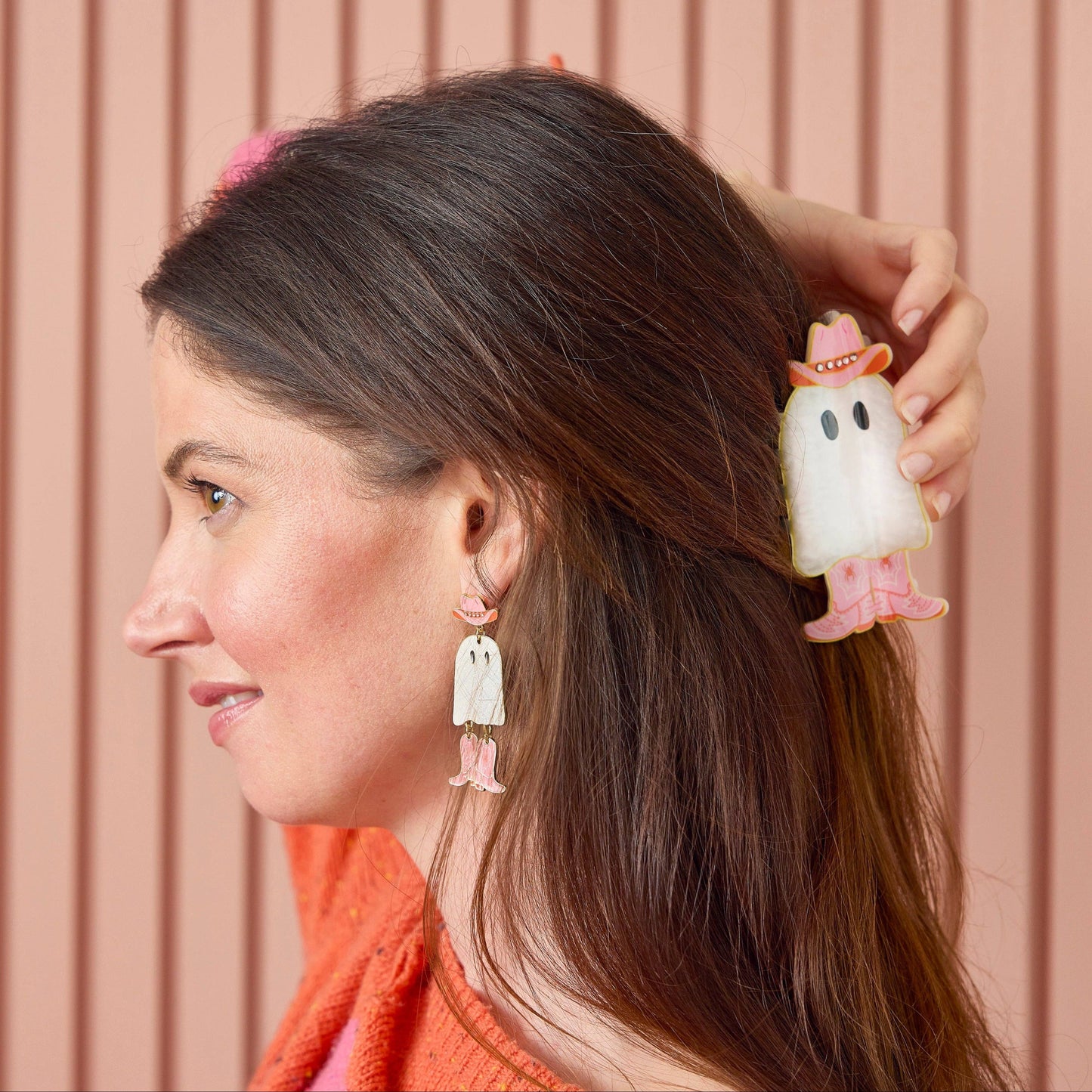 Cow-Ghoul Ghost Hair Claw Clip