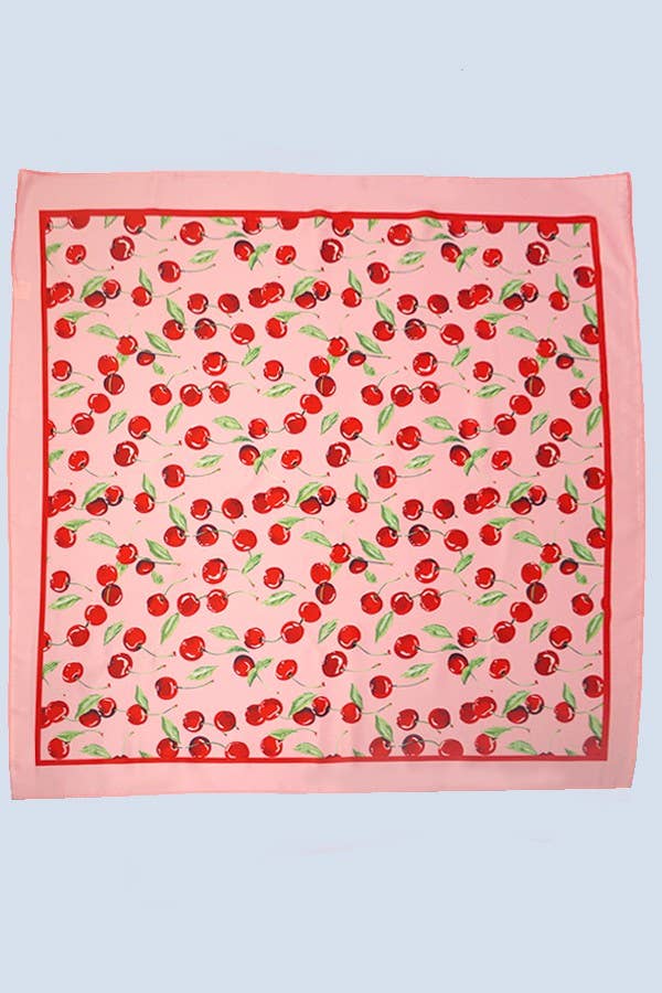 Cherry Print Hair Scarf