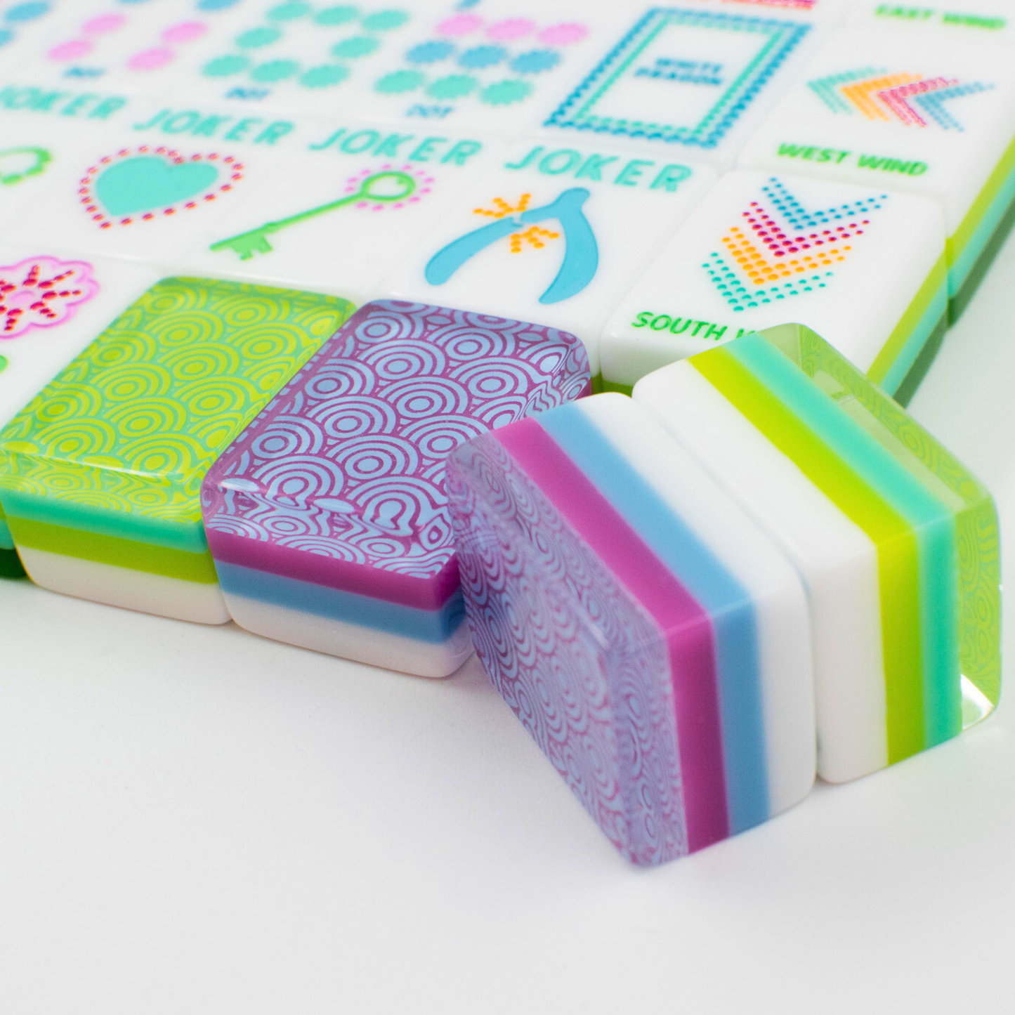 Crystal Confetti Purple | Mahjong with a Sprinkle of Color
