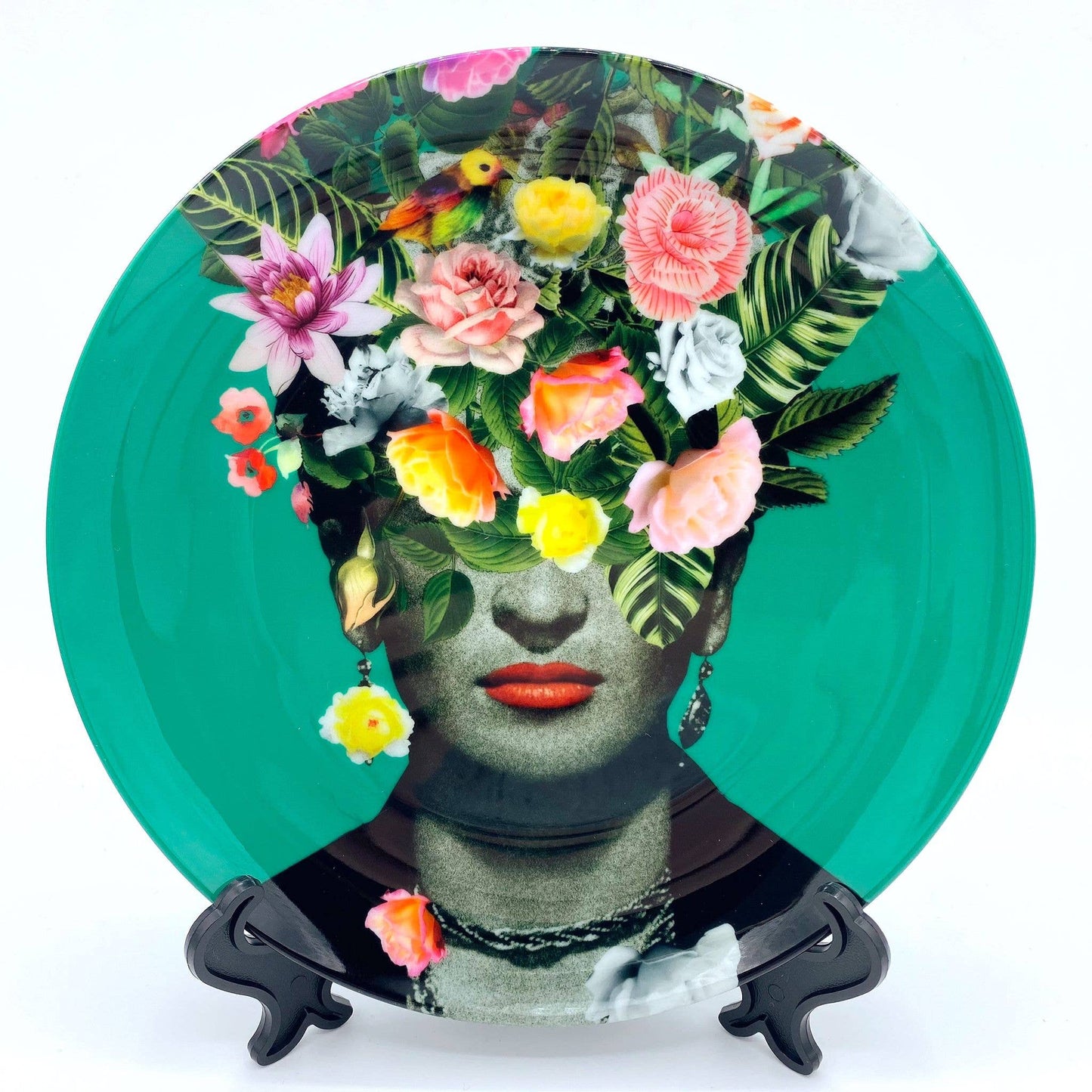 Green Frida Floral Plate