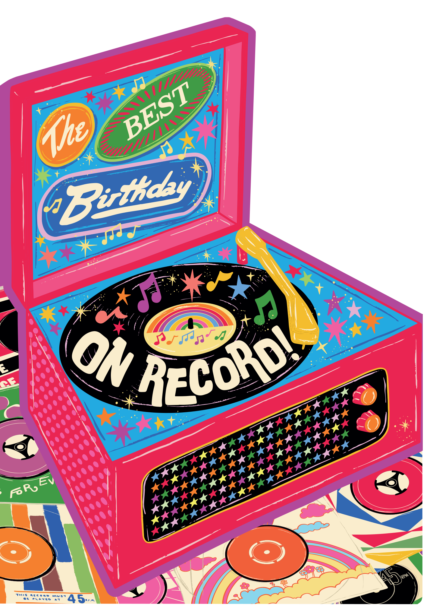 Turntable Birthday Card