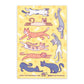 Sparkly Long Cats Funny Kitty Glitter Sticker Sheet