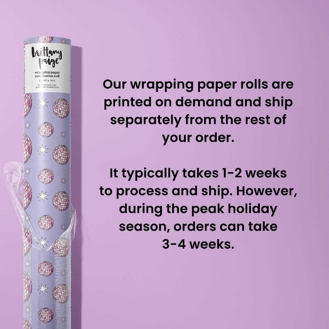Vintage Birthday Cakes Wrapping Paper Roll