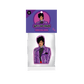 Product packaging with Prince in a purple suit and 'Let's Go Crazy' text on a white background