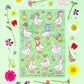 Ducks with Hats Floral Spring Animals Glitter Sticker Sheet