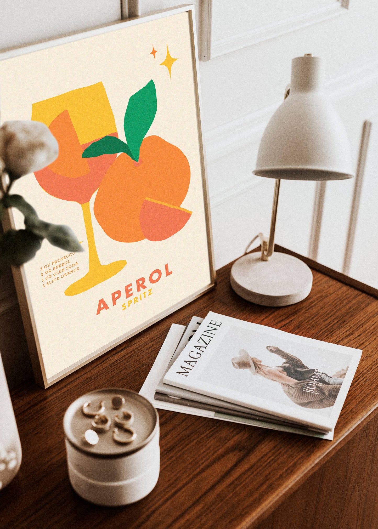 Aperol Cocktail Print 11x14