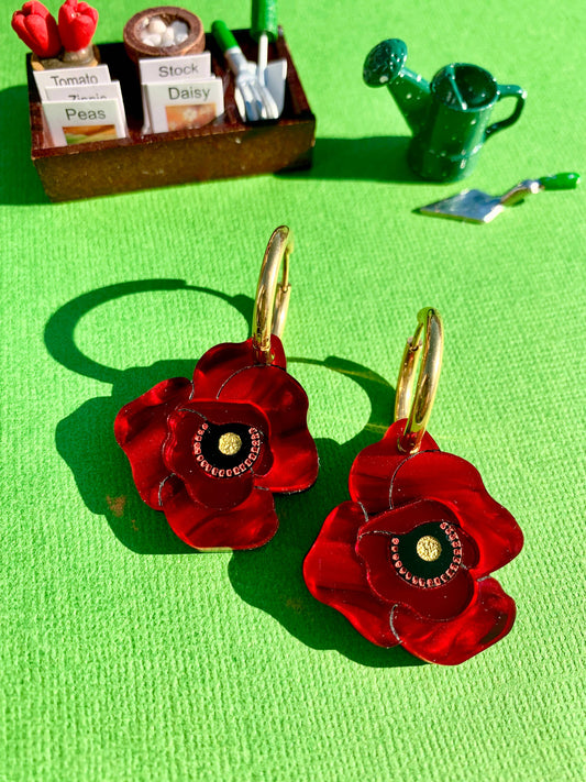 Poppy Flowers Earrings