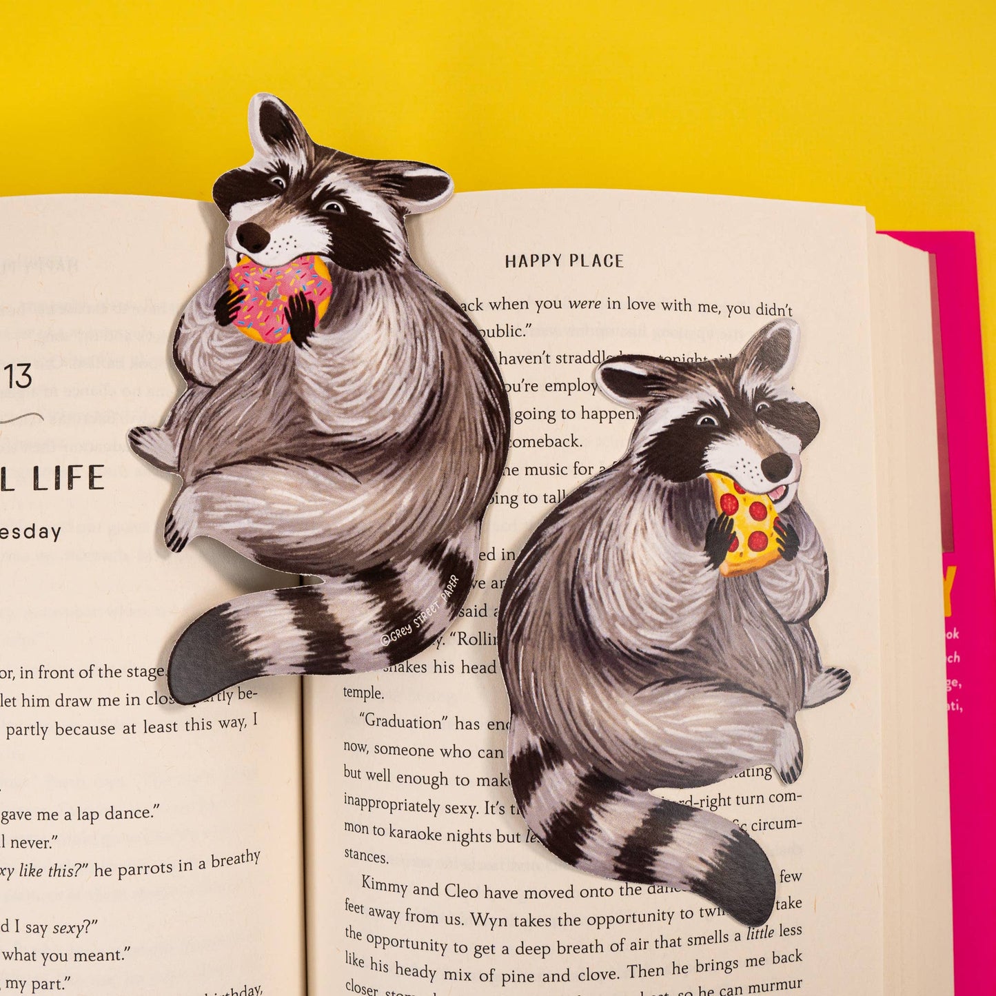 Raccoon Die-Cut Bookmark