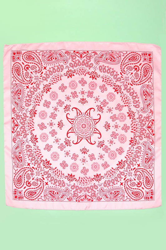 Paisley Pink Silk Finish Scarf