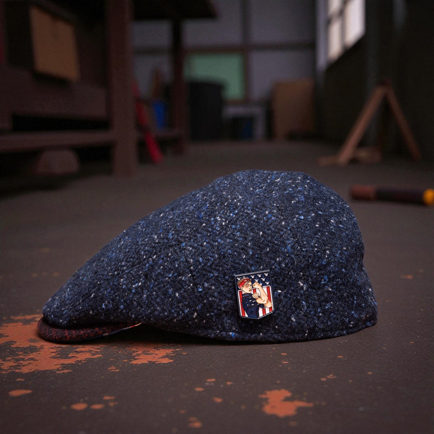 The Rosie the Riveter Enamel Cap Pin by Hales Speed Shop x FunkyBrims