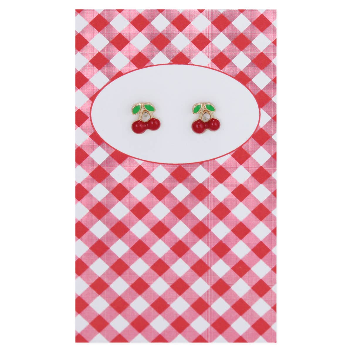 Lovely Day for a Picnic Cherry Post Earrings