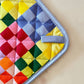 Rainbow Check Oven Mitt + Pot Holder Set