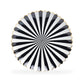 Black and White 10.75" Scallop Fine Porcelain Dinner Plate