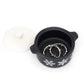 Pyrex-Inspired Black Snowflake Casserole Ceramic Trinket Box
