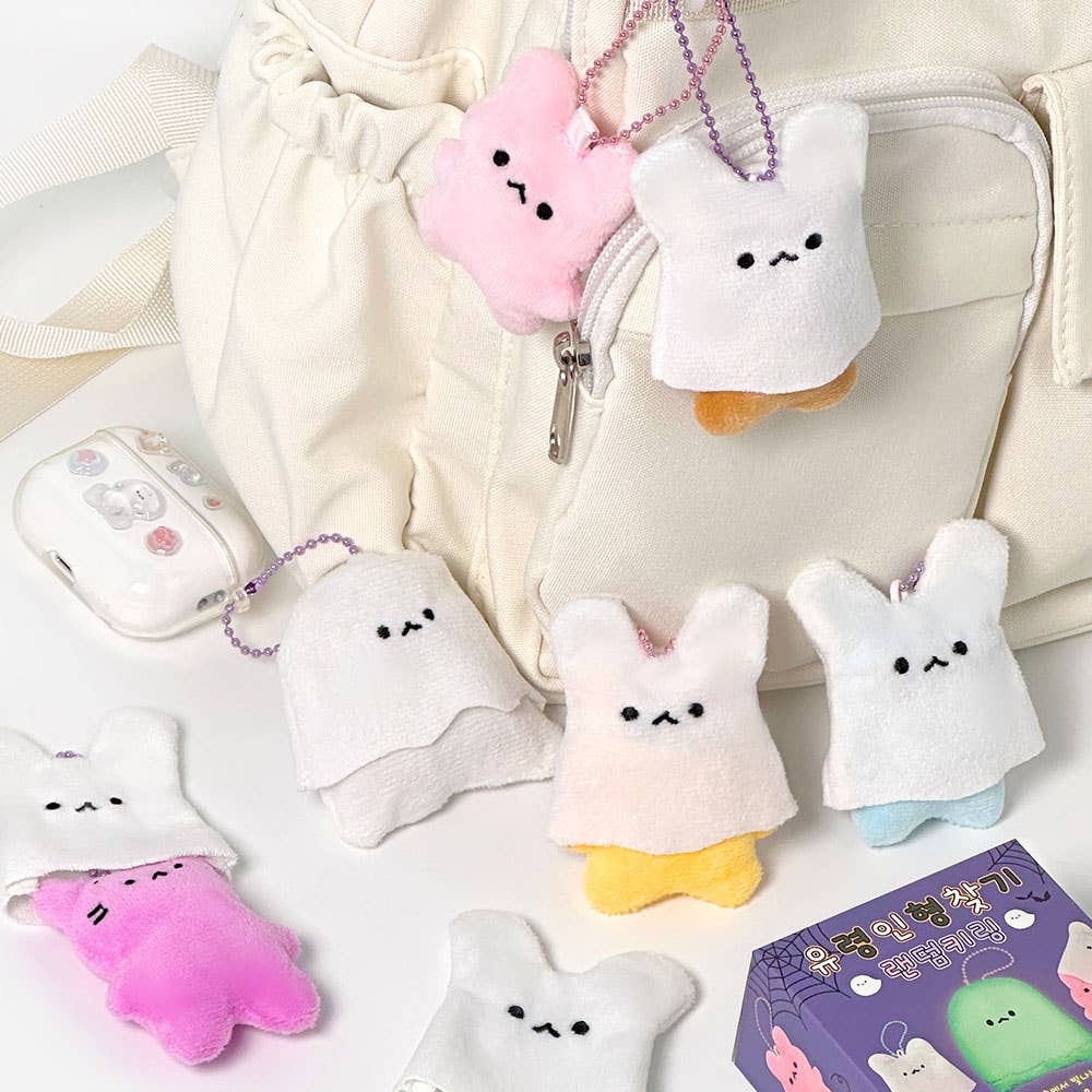 Glow-in-the-Dark Ghost Plush Keychain Blind Box