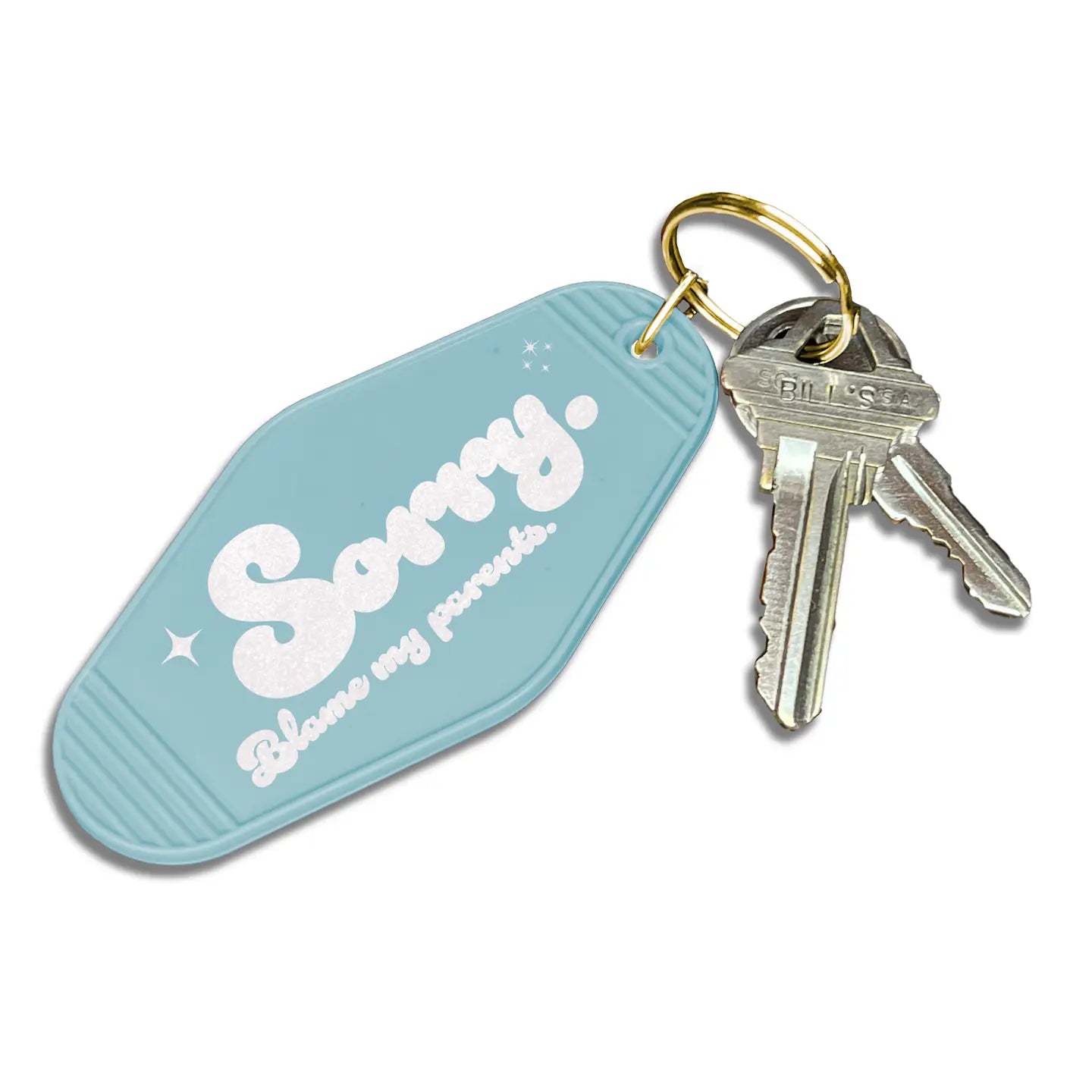 Sorry, Blame My Parents Keychain