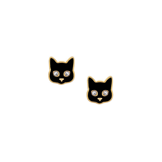Cat Studs: 18K Gold Plated