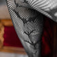 Asymmetric Bat Fishnet Tights