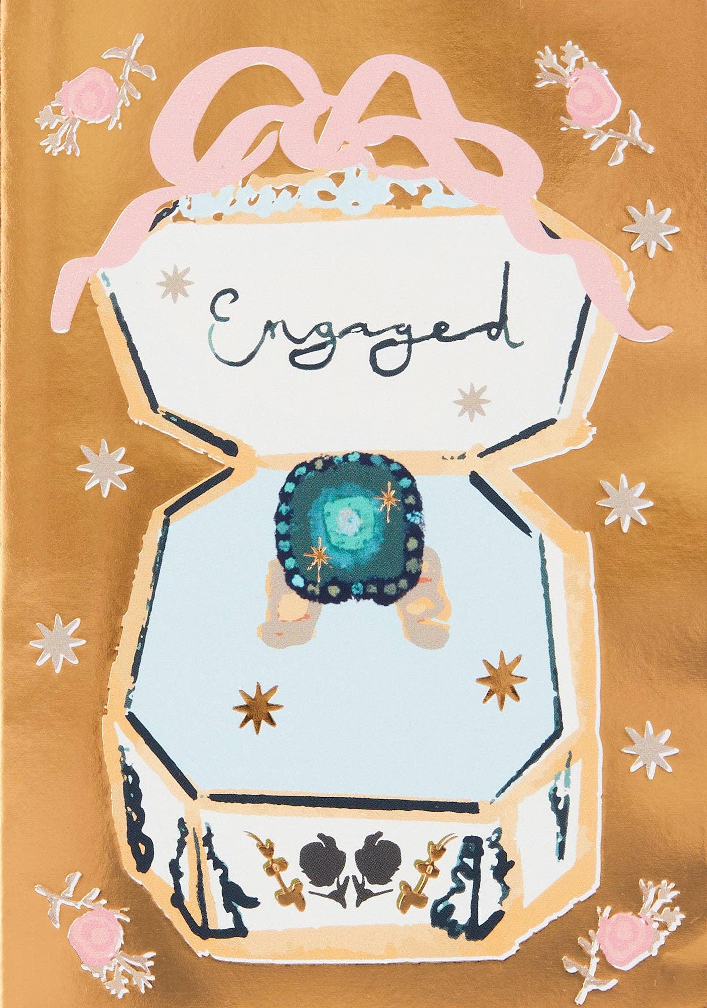 Vintage Engagement Card