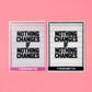 Nothing Changes if Nothing Changes Letter Board Magnet: Pink and White