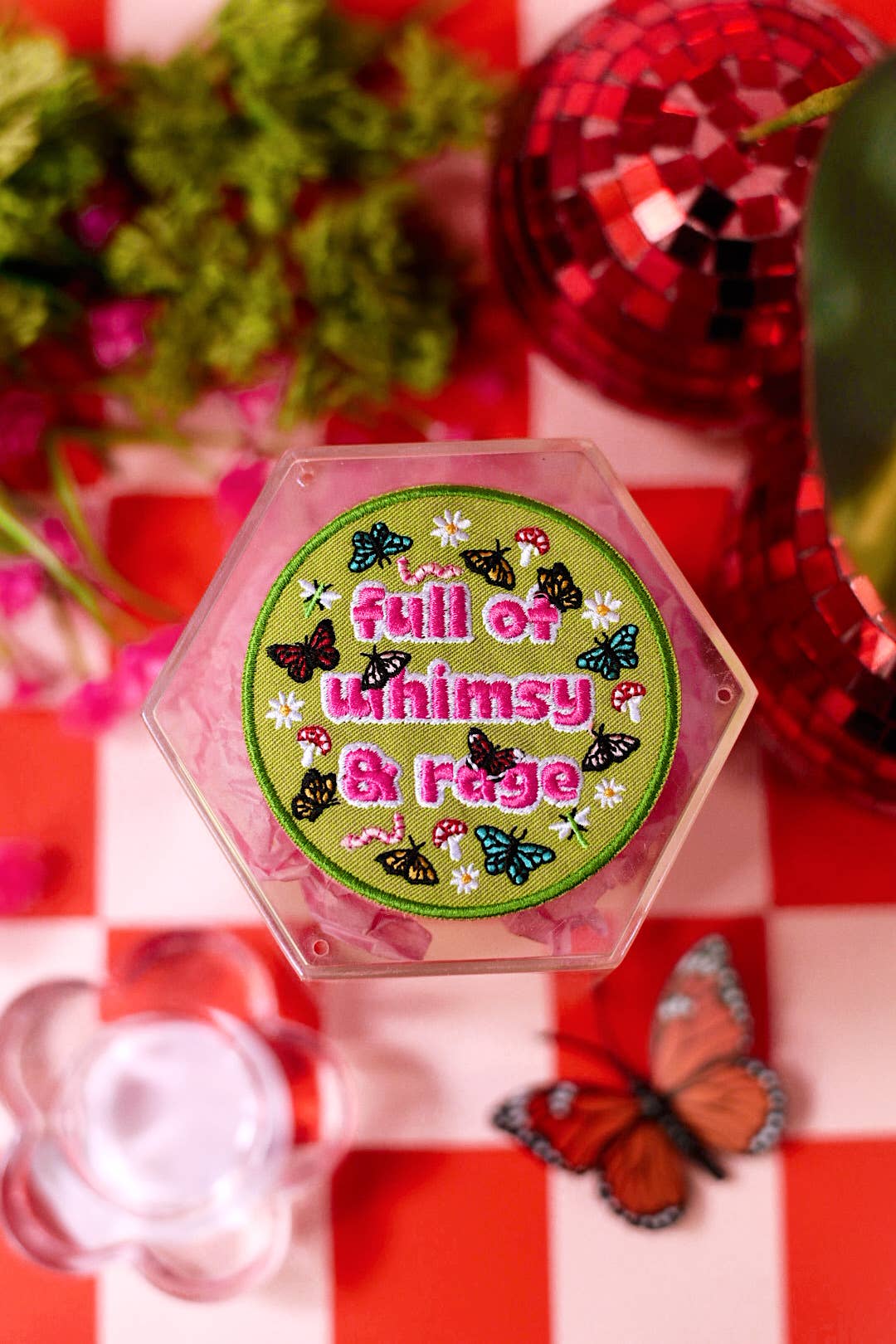 Full of Whimsy and Rage Iron-On Embroidered Patch