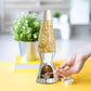 Lava Lamp Candle Chrome and Glitter