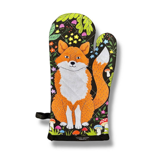 Orange Fox Oven Mitt   