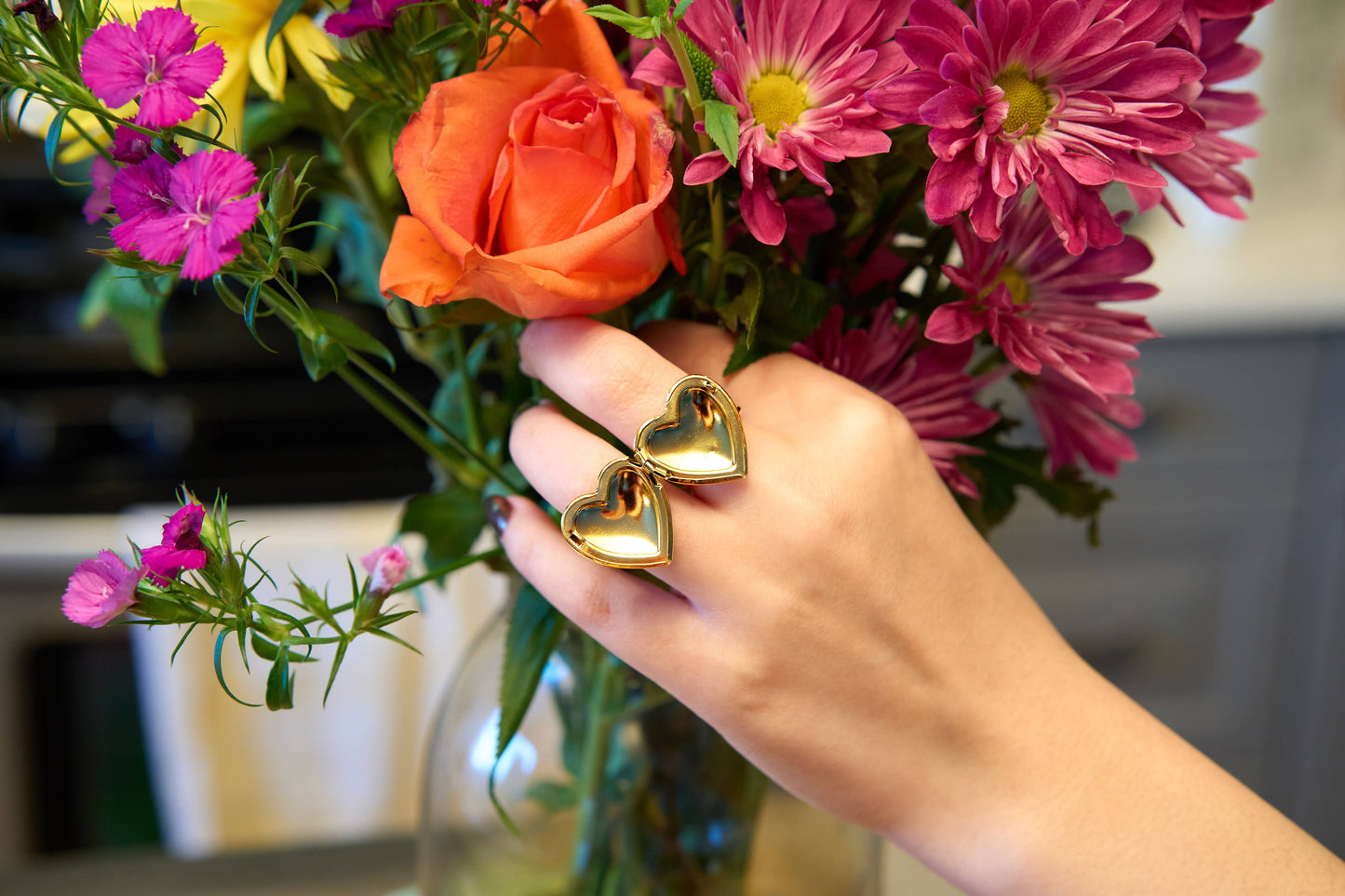 Locket Gold Ring