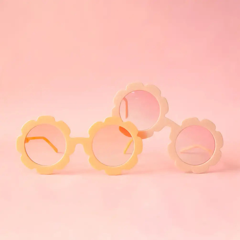 Adult Flower Sunglasses : Ivory